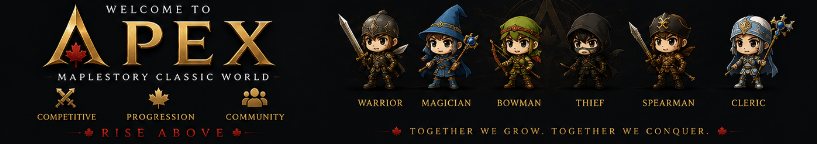 Welcome to Apex, a MapleStory Classic World guild. Rise above.